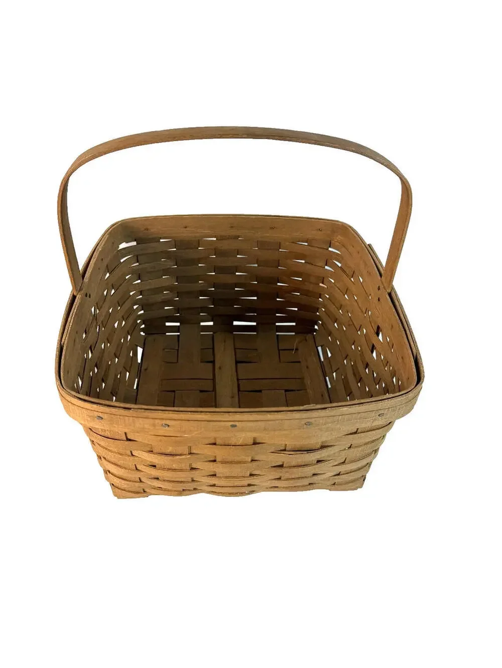 1983 Longaberger Cake Basket w/2 Stationary Handles 12